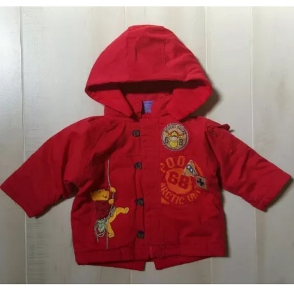 DISNEY 12 mo WINNIE THE POOH Red Jacket Coat - Picture 1 of 1